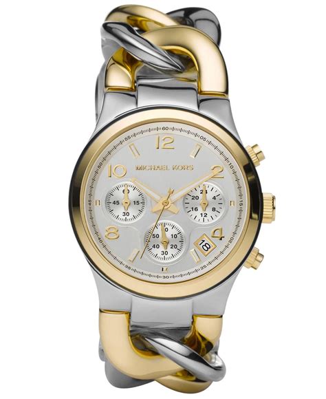 michael kors damenuhr runway twist|Michael Kors 2 tone watch.